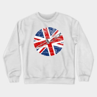 Trombone UK Flag Britain Trombonist British Musician Crewneck Sweatshirt